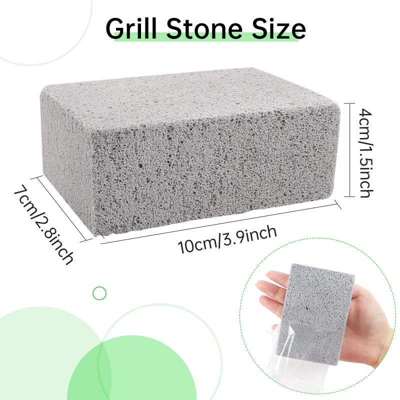 HATOKU 8 Pack Grill Cleaning Brick  Heavy Duty Pumice Stone for Cleaning. Commercial Grade Bricks Cleaner Tool Cleans Frying Pans or Grills Without Abrasives  Grill Bricks for BBQ Racks and Cookers - Image 2